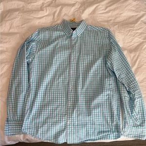J.Crew factory Blue plaid stripe shirt M